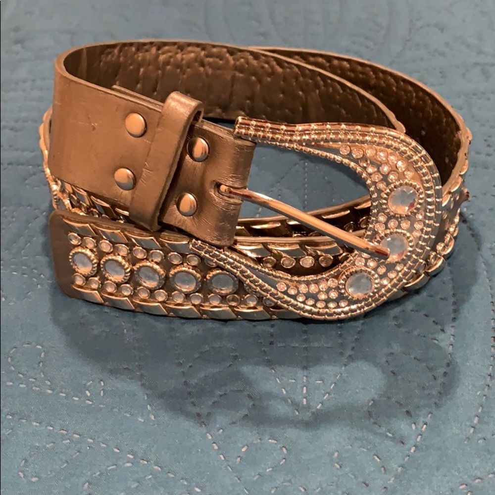 SILVER WESTERN BELT